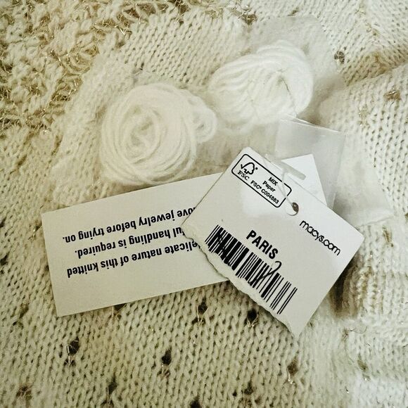 Style & Co Wool Blend Cream Color Butterfly Knitted Lightweight Sweater Plus 3X - Picture 9 of 10